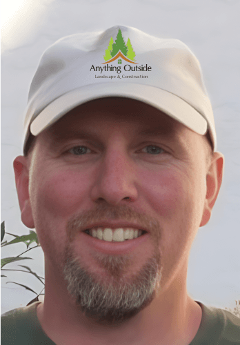 Shane Goyt on-site reviewing landscape construction